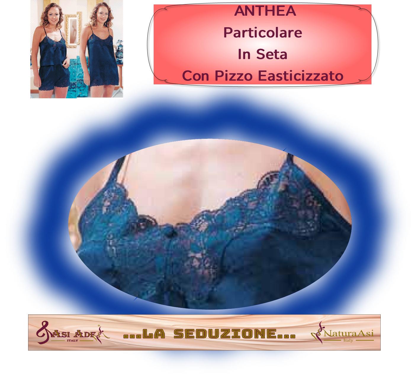 ANTHEA COMPLETO TOP E COULOTTE E CANOTTA CORTA PURA SETA 100%